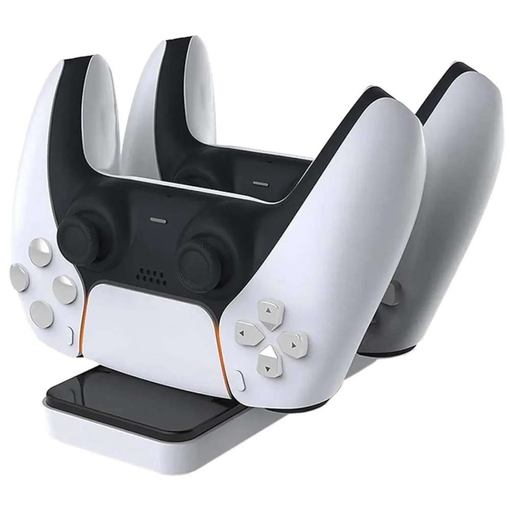LED Charger Compatible with Ps5 Controller Charger Dock Station Dual USB Stand Type C.