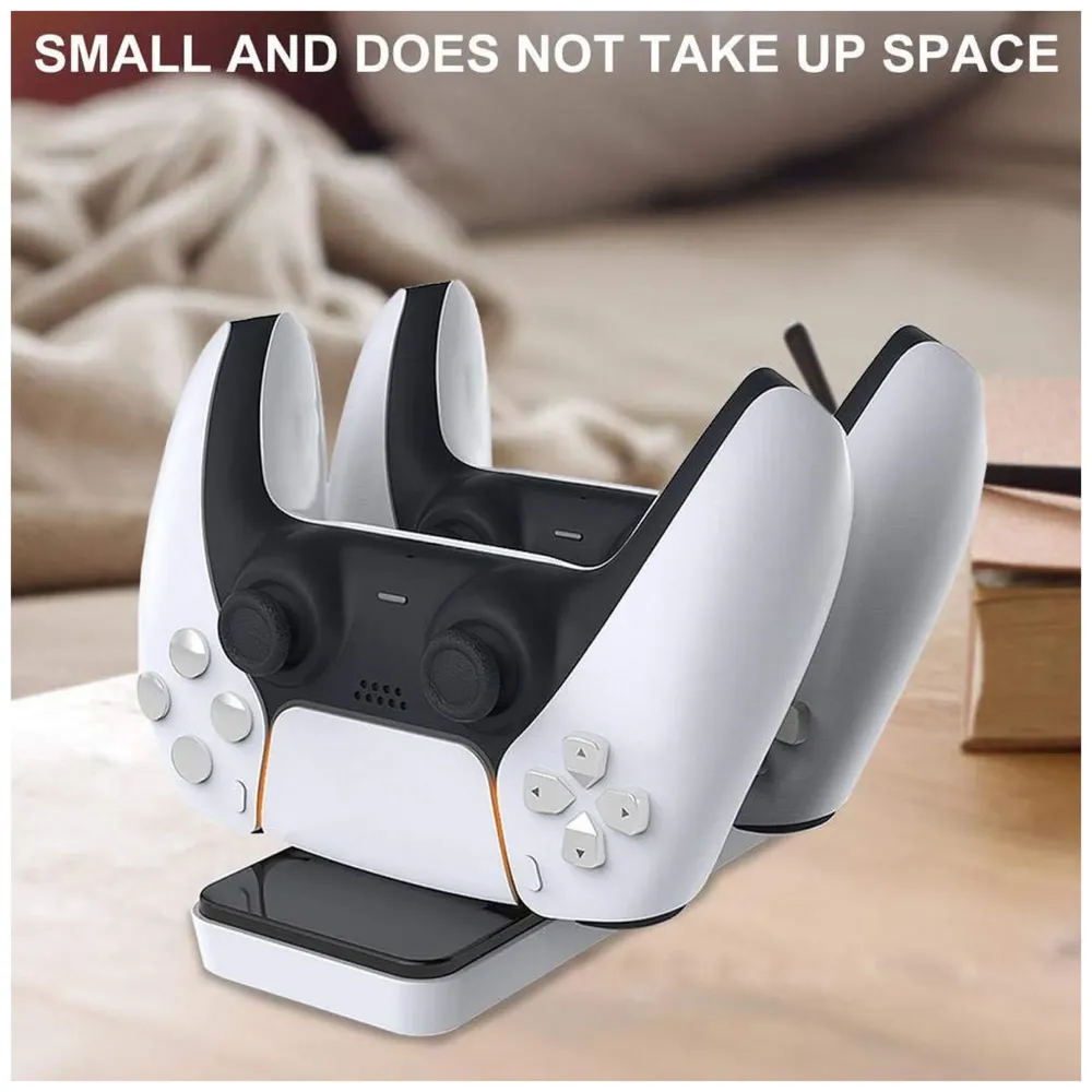 LED Charger Compatible with Ps5 Controller Charger Dock Station Dual USB Stand Type C.