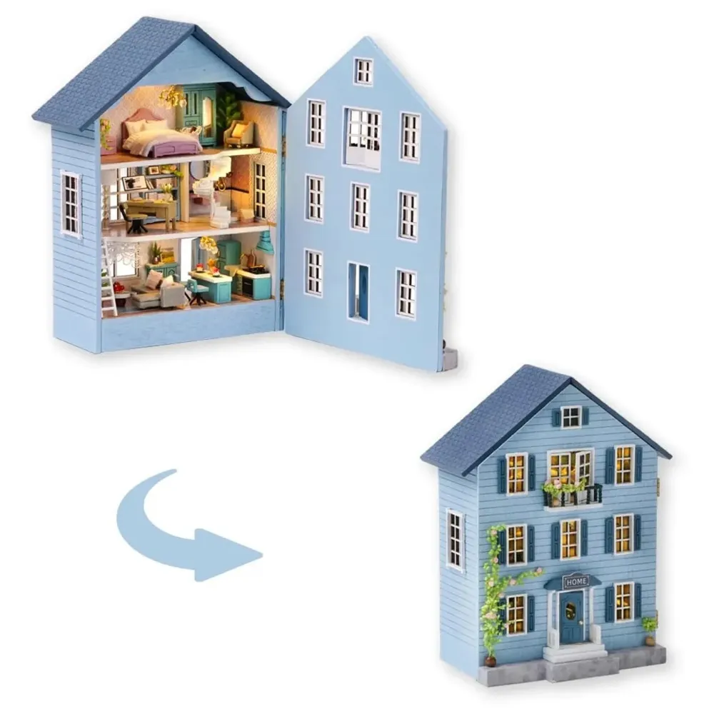 DIY Miniature Dollhouse Kit with Furniture, 1:24 Scale Creative Room Opened & Closed Movie Inspired Wooden Doll House for Kids Teens Adults(Magical Wand Shop) - 8