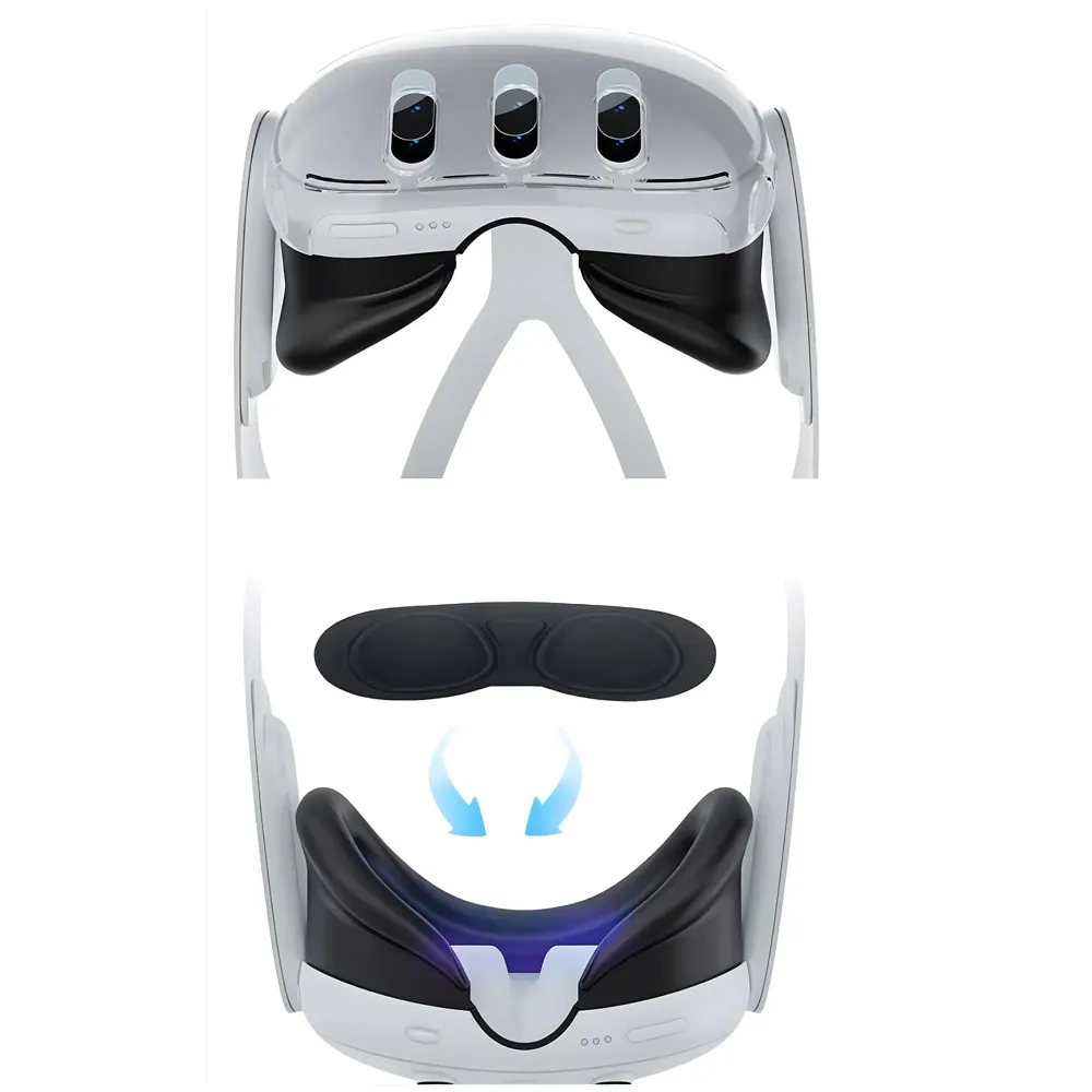 Protective Case Compatible with Meta Quest 3, Shockproof and Scratch Resistant, Highly Transparent Case with Headset Cover, Glass Camera Lens, Joystick Caps. VR Accessories - 8