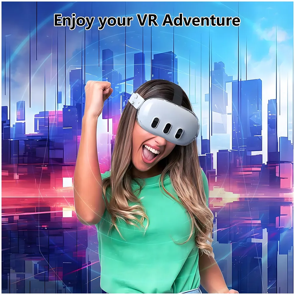 Protective Case Compatible with Meta Quest 3, Shockproof and Scratch Resistant, Highly Transparent Case with Headset Cover, Glass Camera Lens, Joystick Caps. VR Accessories