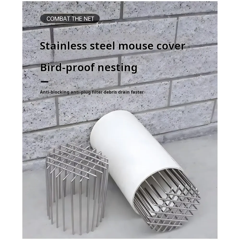 Large Rat Mesh Guard for Pipes and Drains Rodent Blocker Anti Rust Steel Wire Grid Universal Fit Expandable – 10 Cm Diameter, 12 Cm Length, for Mice and Birds.