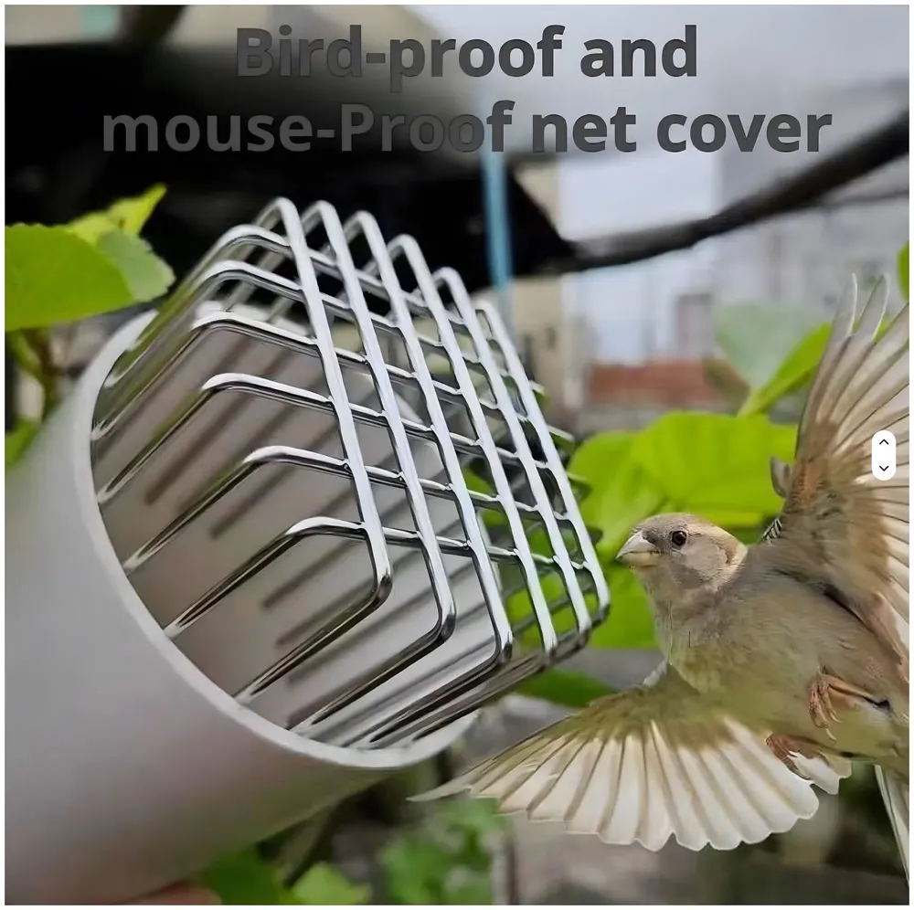 Large Rat Mesh Guard for Pipes and Drains Rodent Blocker Anti Rust Steel Wire Grid Universal Fit Expandable – 10 Cm Diameter, 12 Cm Length, for Mice and Birds.