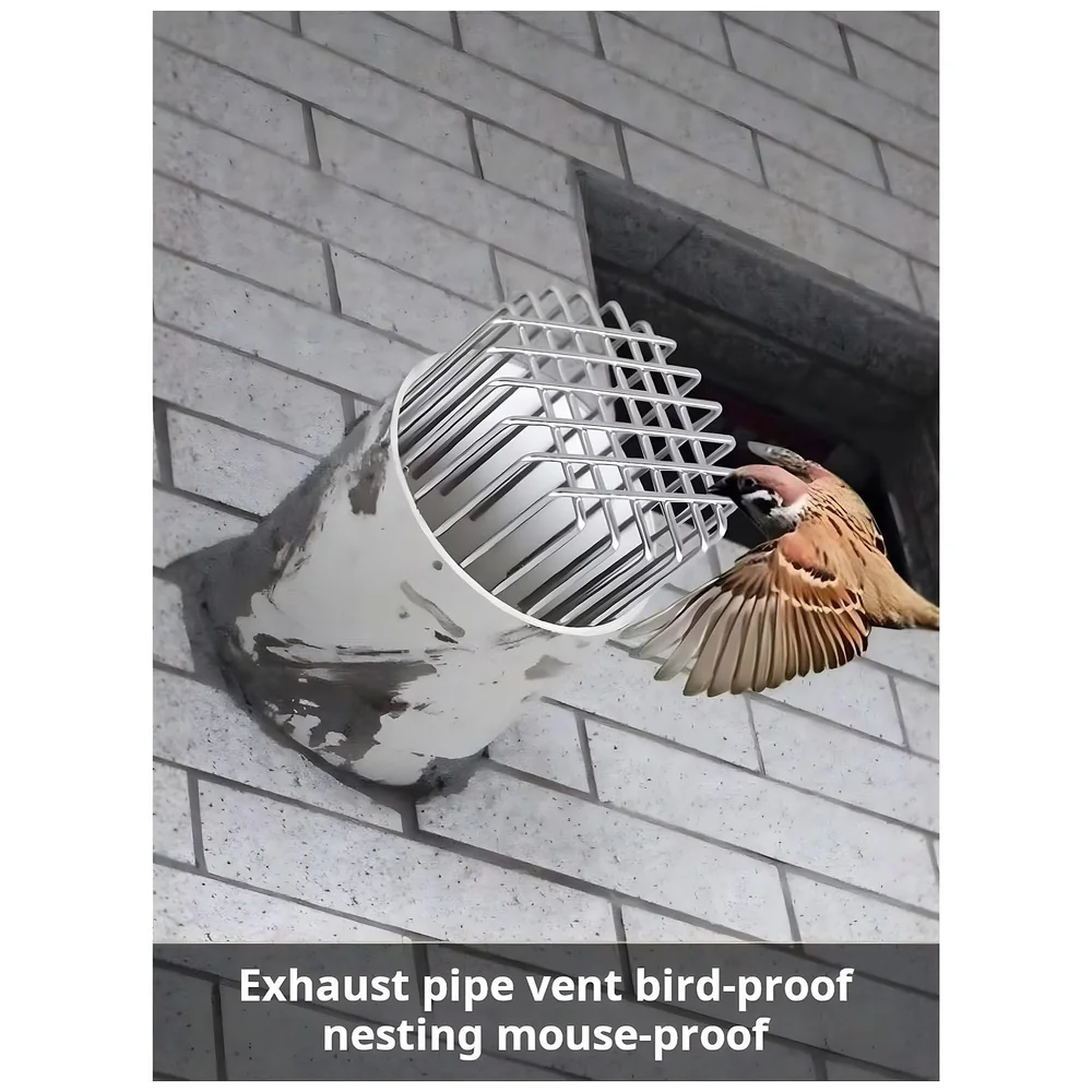 Pack of 2 Rat Mesh Guard for Drain Pipes 10 cm 12 cm Steel Wire