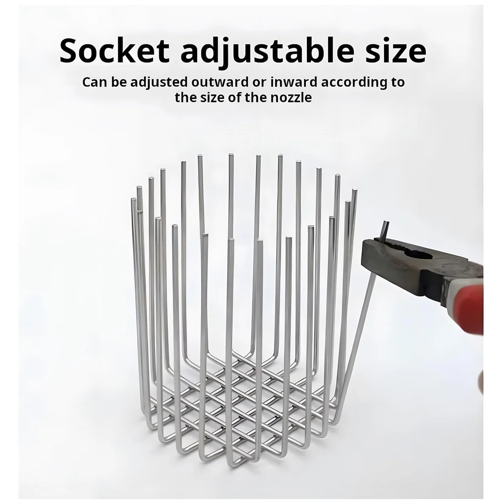 Pack of 2 Rat Mesh Guard for Drain Pipes 10 cm 12 cm Steel Wire