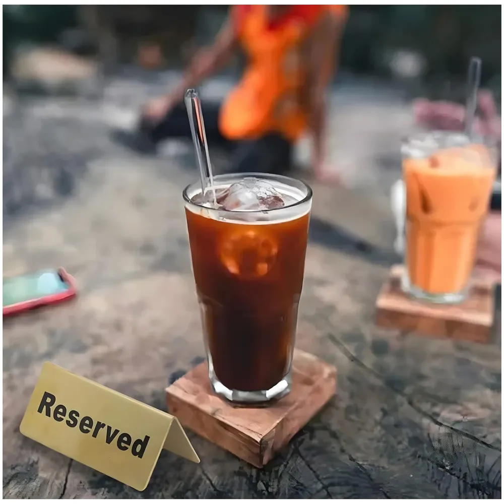 Gold Reserved Table Signs Metal Reserved Table Signs, Reservation Seat Signs for Restaurants Hotels Banquets Wedding Office Meeting Chairs, Gold - 12cm x 5.3cm, 1 PC - 5