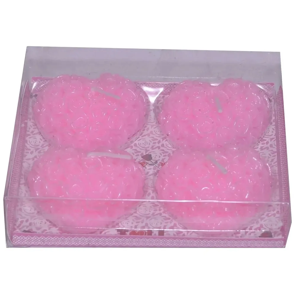Floating Heart Real Candles ~ PINK ~ set of 4 gift pack ~ Valentine - 3