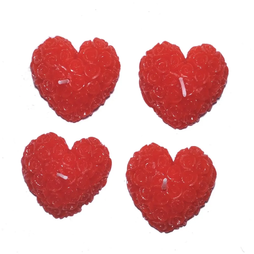 Floating Heart Real Candles ~ RED ~ set of 4 gift pack ~ Valentine