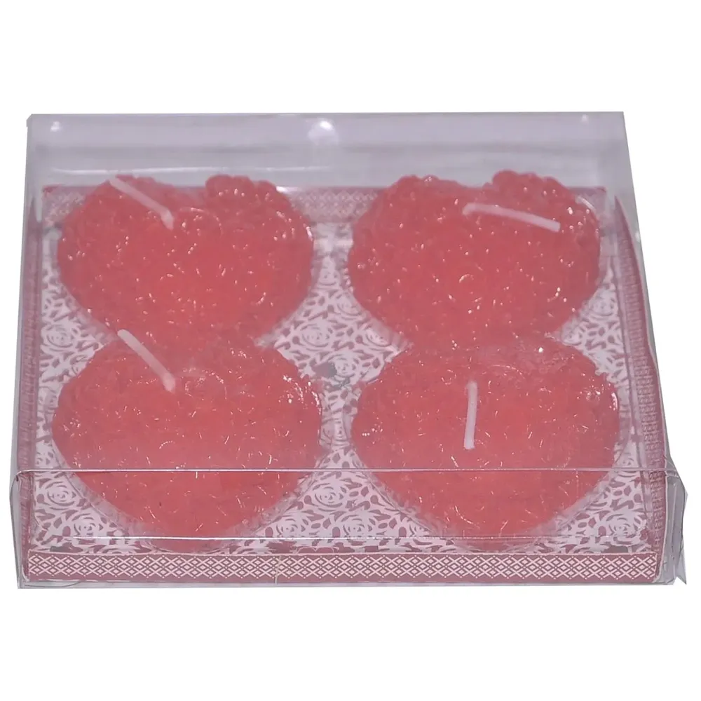 Floating Heart Real Candles ~ RED ~ set of 4 gift pack ~ Valentine - 3