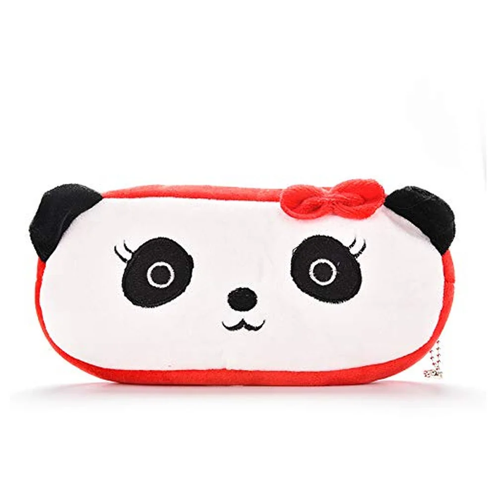 Lady Panda Animal Pencil Pouch Soft Toy Box for Children Kids