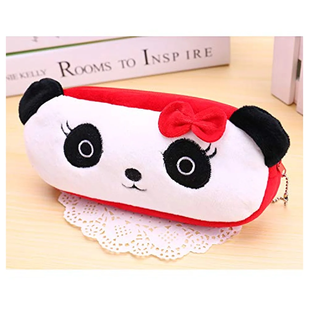 Lady Panda Animal Pencil Pouch Soft Toy Box for Children Kids