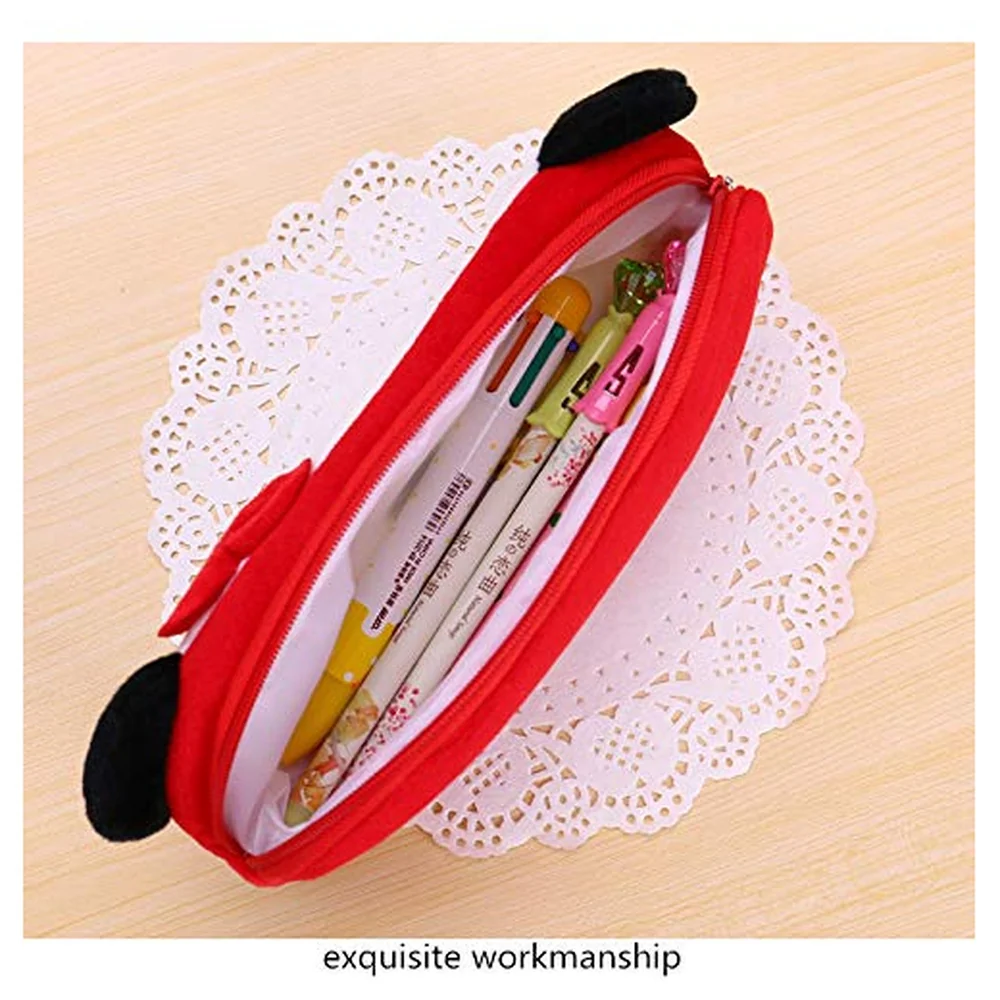 Lady Panda Animal Pencil Pouch Soft Toy Box for Children Kids