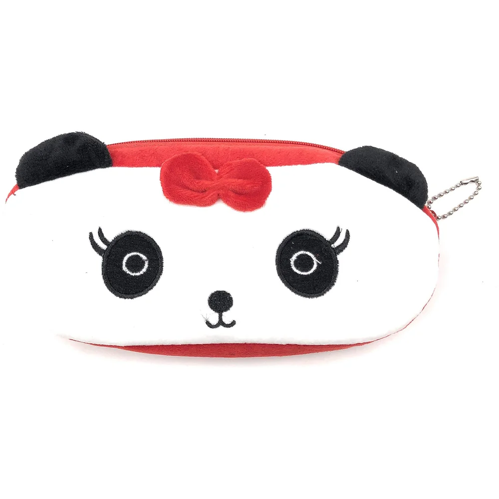 Lady Panda Animal Pencil Pouch Soft Toy Box for Children Kids