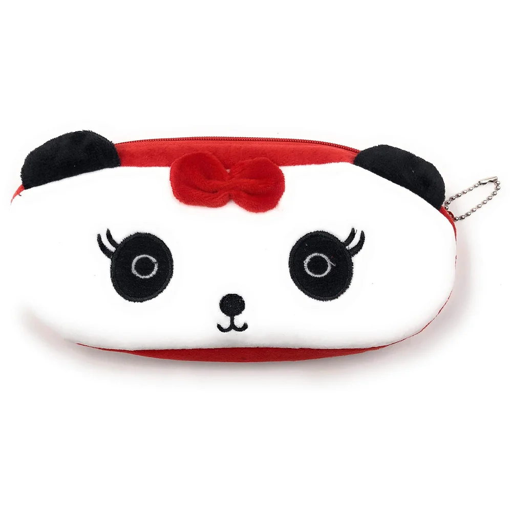 Lady Panda Animal Pencil Pouch Soft Toy Box for Children Kids