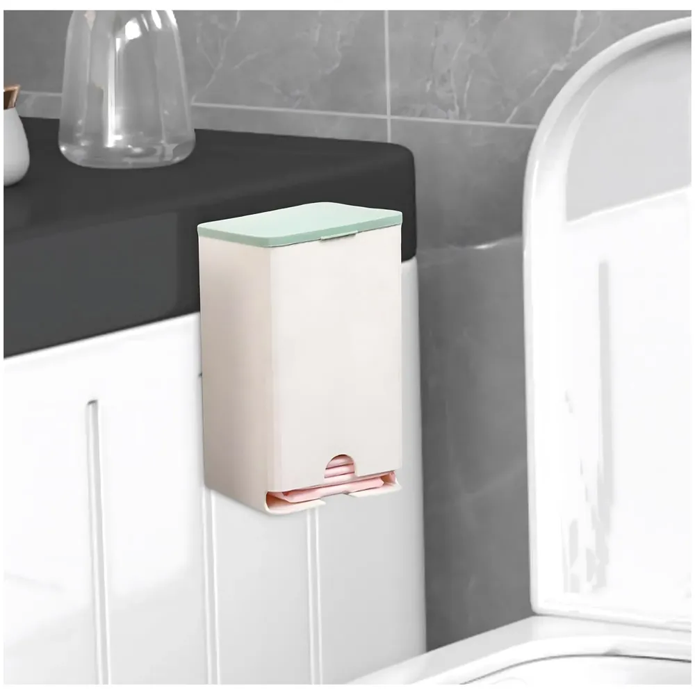 Sanitary Pads Dispenser Wall-Mounted Sanitary Napkin Storage Box Dust-Proof- Pink White 19.5cm x 11.5cm White Green