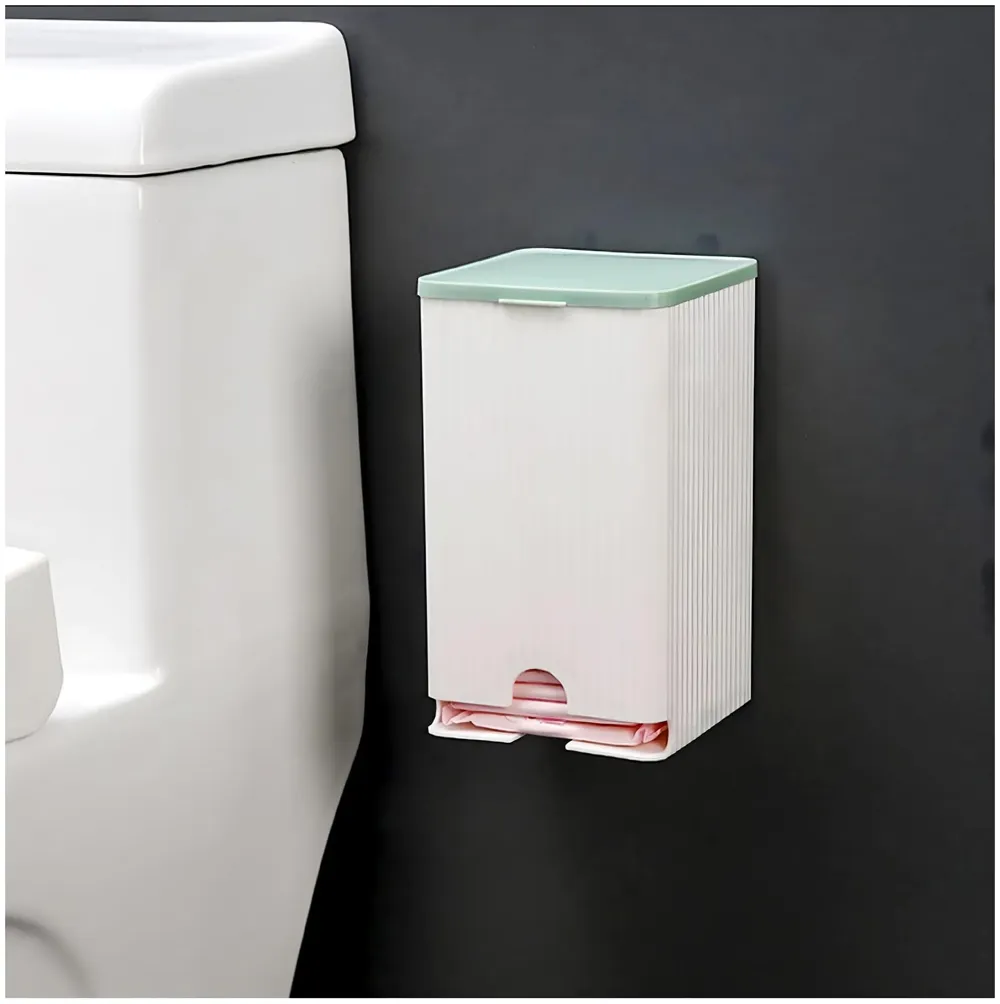 Sanitary Pads Dispenser Wall-Mounted Sanitary Napkin Storage Box Dust-Proof- Pink White 19.5cm x 11.5cm White Green