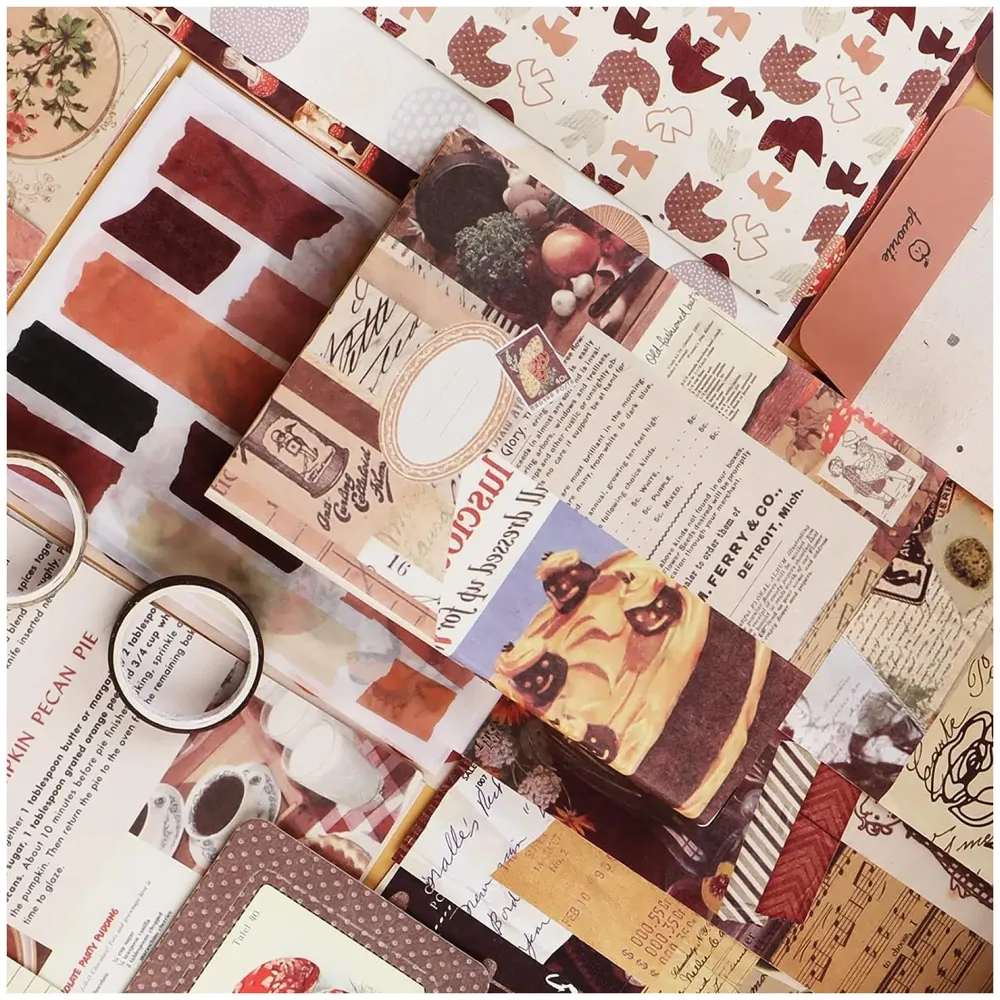 346pcs Journal Supplies Kit Vintage Scrapbook Stickers Art journaling kit. Journal Schedulers DIY Paper Stickers for Decoration Notebook Collage Album Aesthetic Tape (Good Times)
