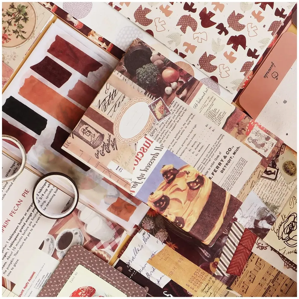 346pcs Journal Supplies Kit Vintage Scrapbook Stickers Art journaling kit. Journal Schedulers DIY Paper Stickers for Decoration Notebook Collage Album Aesthetic Tape (Good Times)