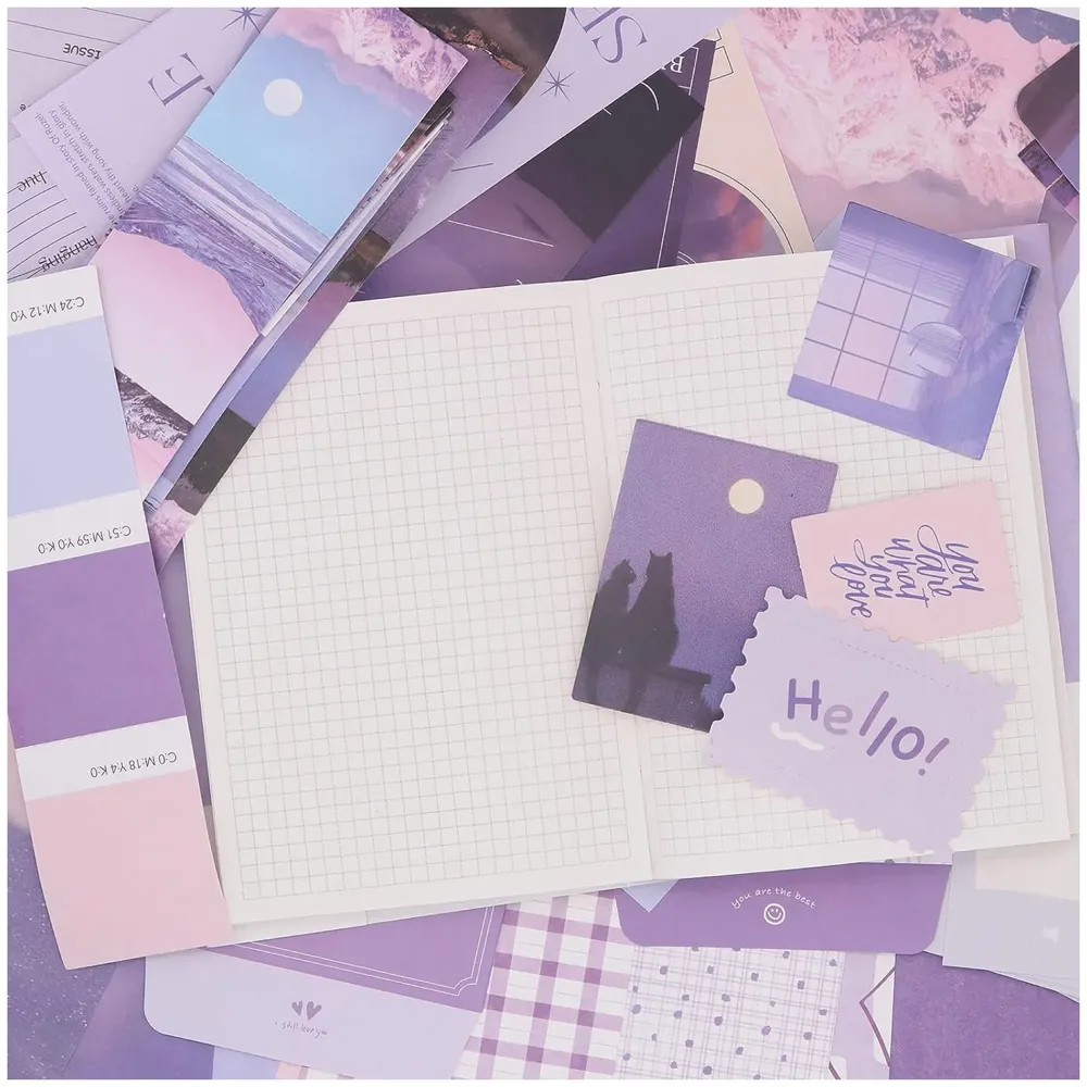 346pcs Journal Supplies Kit Vintage Scrapbook Stickers Art journaling kit. Journal Schedulers DIY Paper Stickers for Decoration Notebook Collage Album Aesthetic Tape (Moon Light)