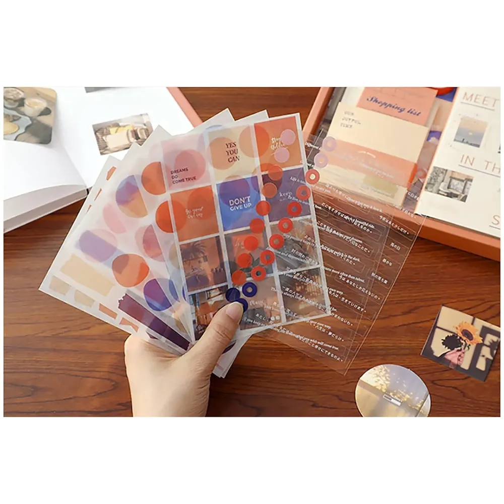 346Pcs Journal Supplies Kit Vintage Scrapbook Stickers Art Journaling Kit. Journal Schedulers Diy Paper Stickers For Decoration Notebook Collage Album Aesthetic Tape (Sunset), Multicolor