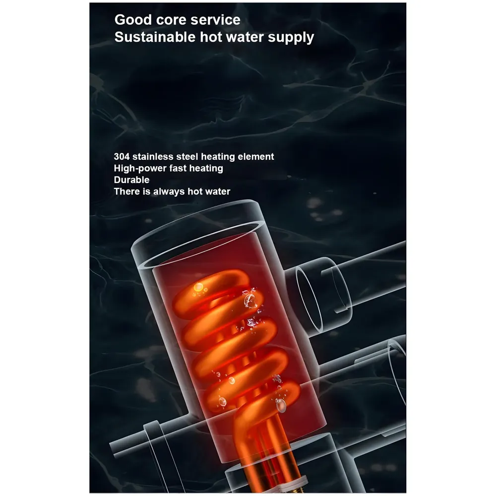 Instant Electric Water Heater Faucet Tap Mixer Hot Tap for Kitchen Bathroom LCD Temperature Electric Heating Tankless Water Heaters with Tap Adjustable