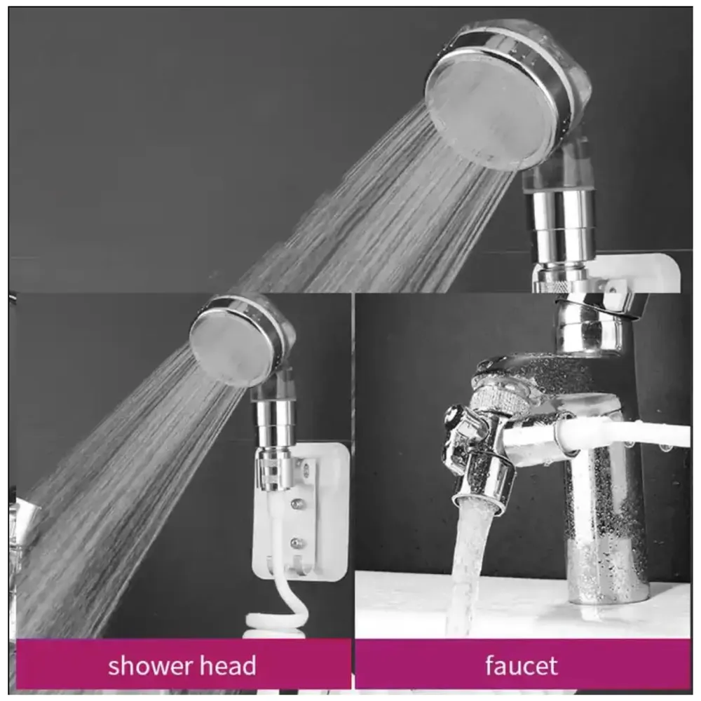 Tap Extension with Hand Shower for Shampoo Hair wash in Basin Faucet 2 in 1 Valve to divert Water Bathroom Spray with Filter wash Head in Basin (Tap Not Included)