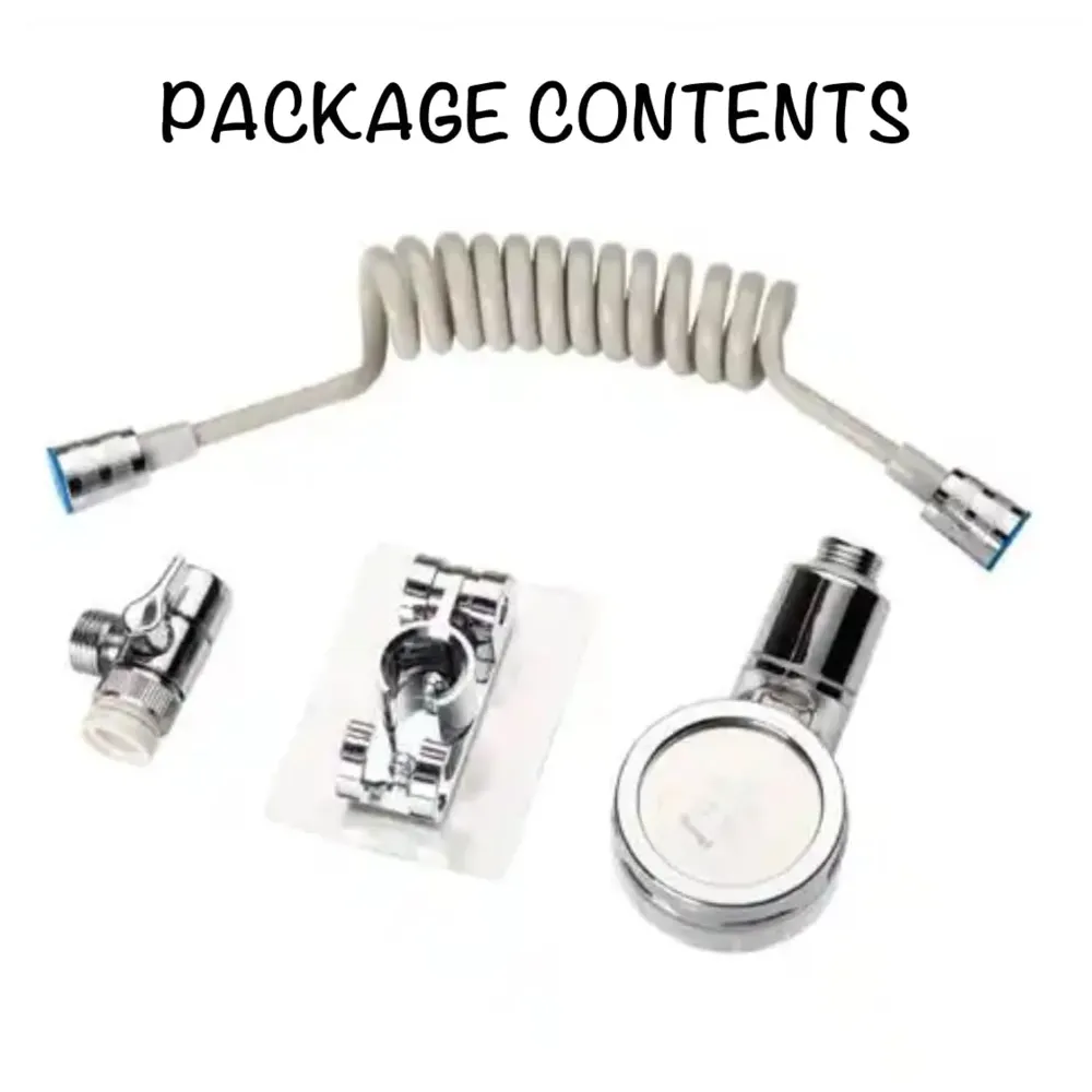 Tap Extension with Hand Shower for Shampoo Hair wash in Basin Faucet 2 in 1 Valve to divert Water Bathroom Spray with Filter wash Head in Basin (Tap Not Included)