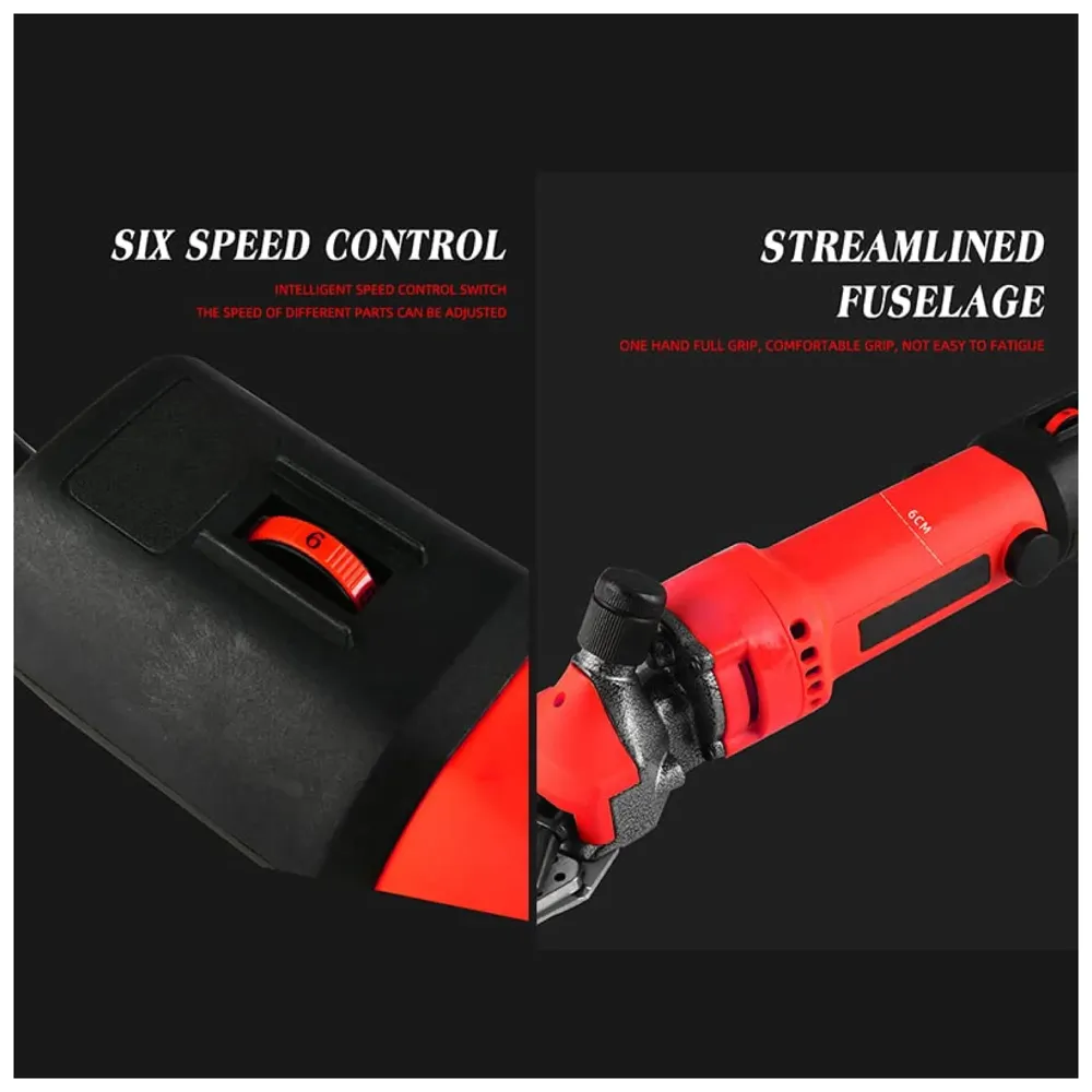 Unisex 1200W Electric Shearing Clipper Pet Sheep Shear Goat Farm Wool Cut Trimmer 220V For Wool Electric Sheep Shearing, Red Professional Grooming Livestock Thick Coat - 7