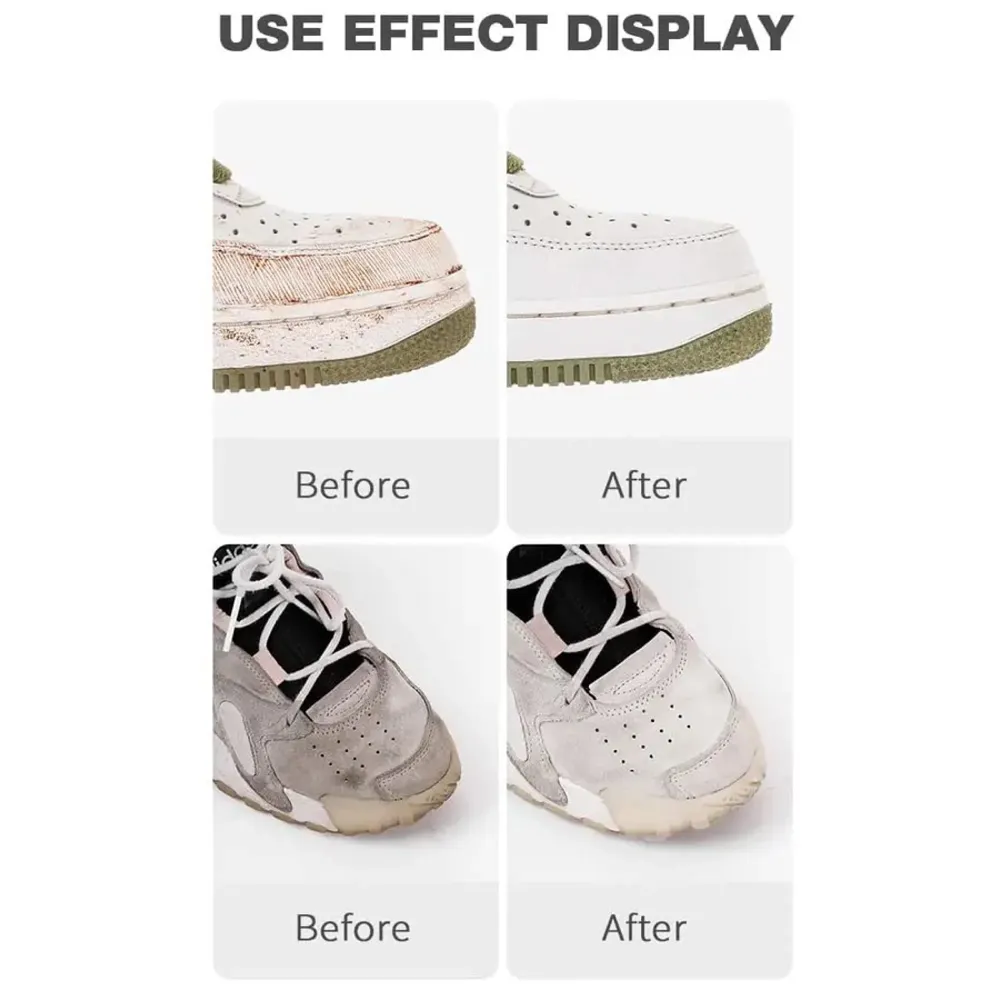 4 in 1 Shoe Water Proofing Kit Shoe Care Kit With Shoe Water Proofer, Cleaner Shampoo And Smell Freshener For Sneaker Heads Works On Leather, Sports Cotton All Shoes - 7