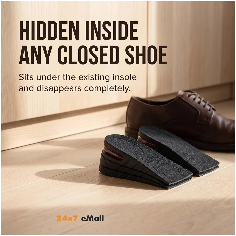Pack of 2 Height Increase Insoles 3 Layer EVA Shoe Lifts 6 cm