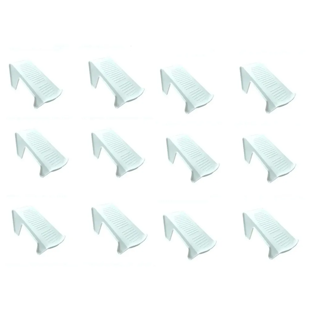 Shoe Slots Organizer, Shoe Storage Rack Space Saver Rack Holder. (White, 12)