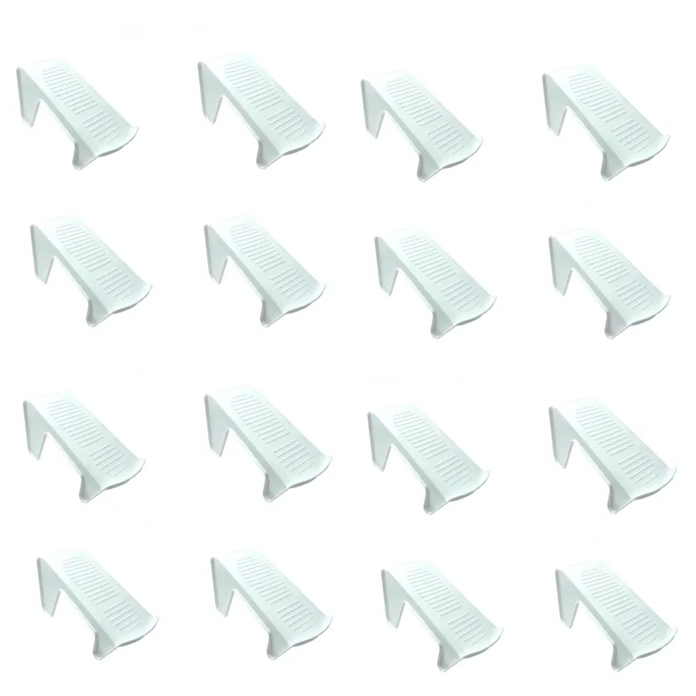 Shoe Slots Organizer, Shoe Storage Rack Space Saver Rack Holder. (White, 16)
