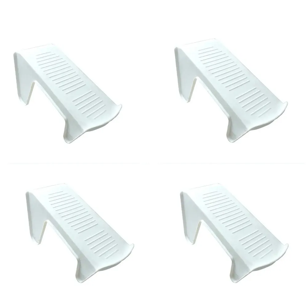 Shoe Slots Organizer, Shoe Storage Rack Space Saver Rack Holder. (White, 4)