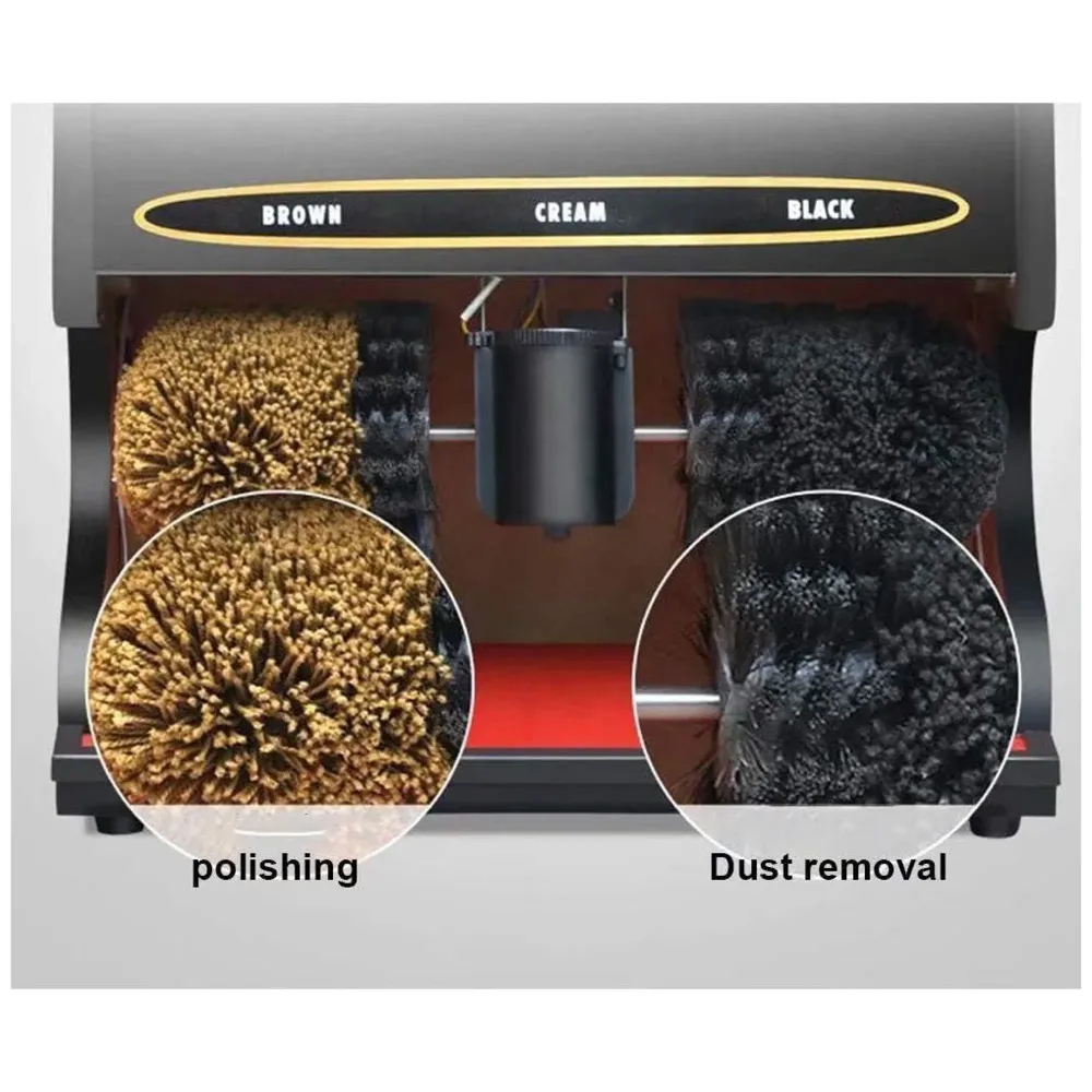 Automatic Shoe Polishing Machine, Buff Polisher, Polish, Shining, Cleaner Machine For Hotel, Mall, Lobby, office, Home, Washroom – 34 x 34 x 17 Cm