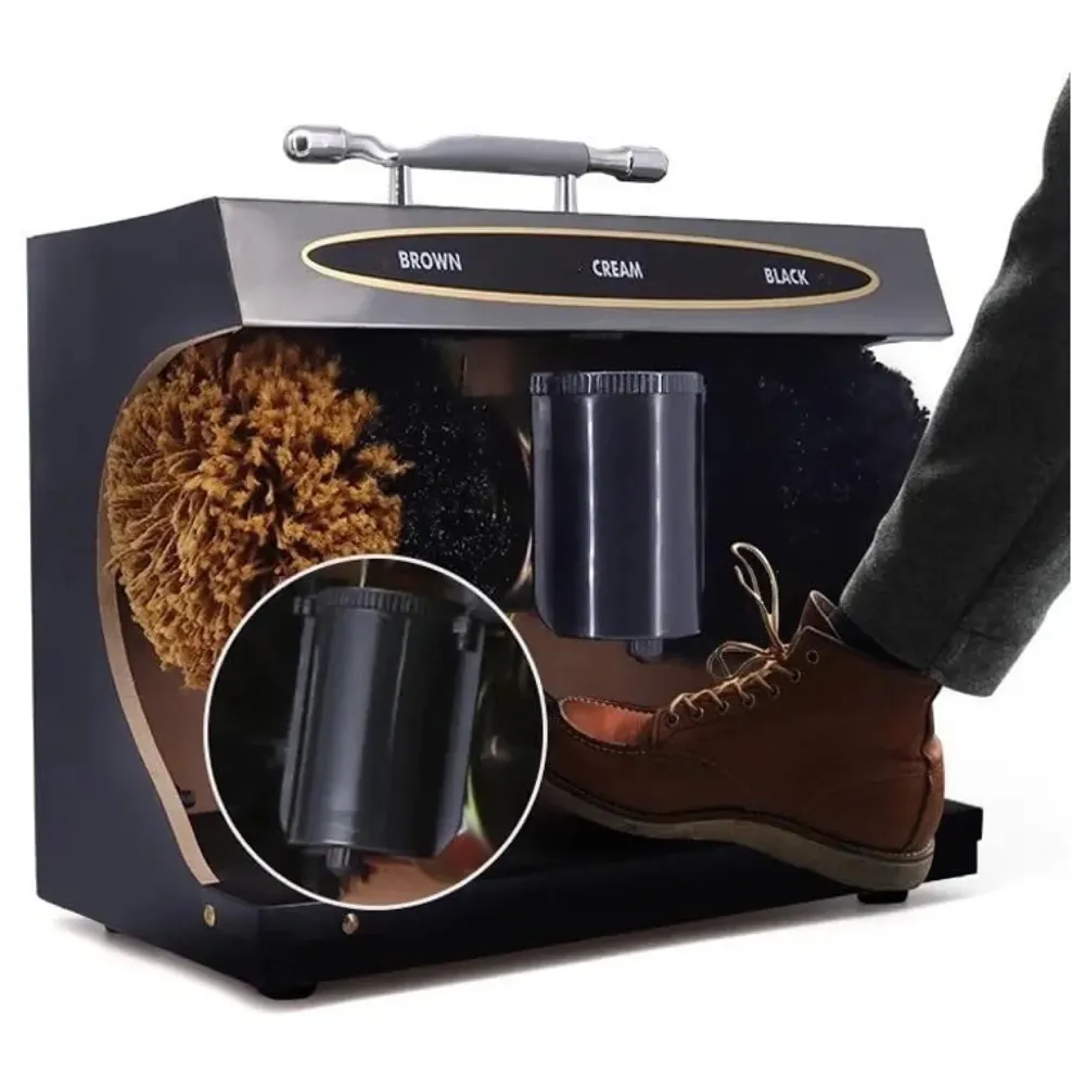 Automatic Shoe Polishing Machine, Buff Polisher, Polish, Shining, Cleaner Machine For Hotel, Mall, Lobby, office, Home, Washroom – 34 x 34 x 17 Cm