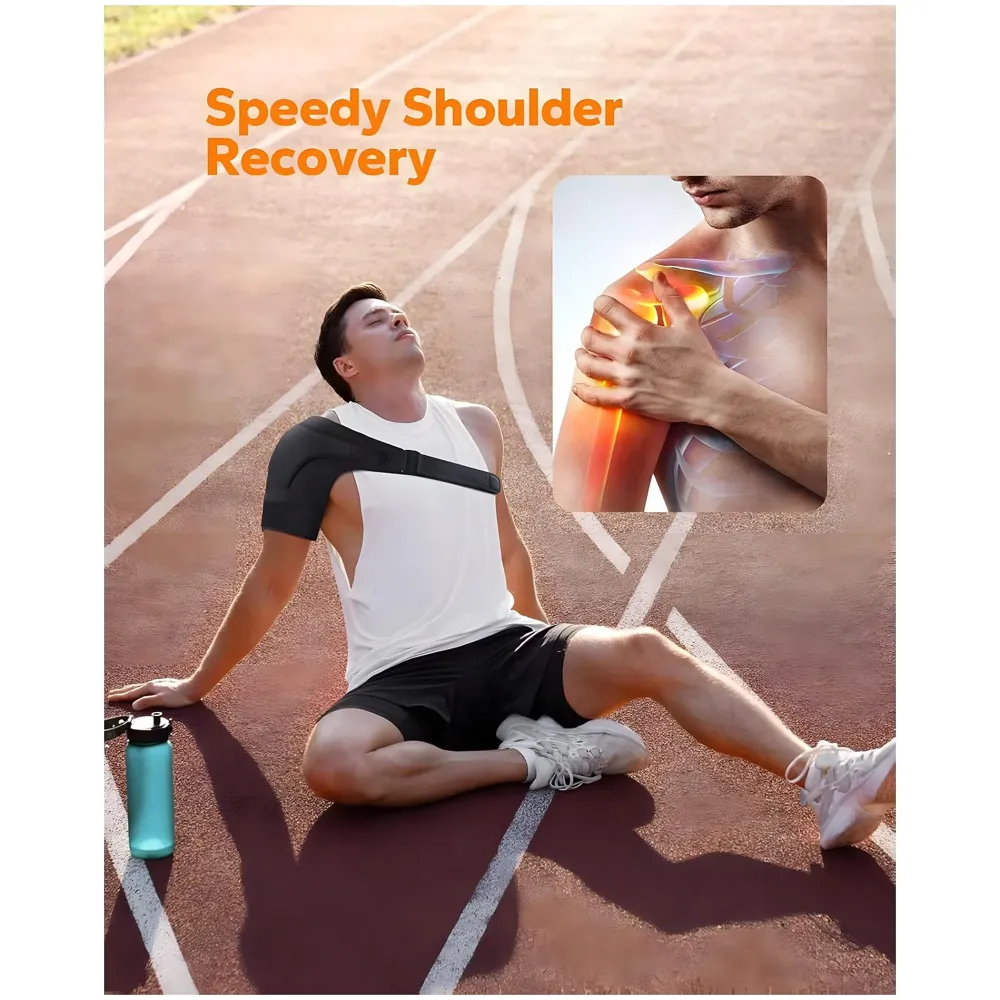 Shoulder Brace, Rotator Cuff Support Brace and Arm Sling for Pain Relief, Shoulder Compression Sleeve for Preventing Strains and Dislocation, Adjustable Fits Left and Right Arm, Men & Women - 2