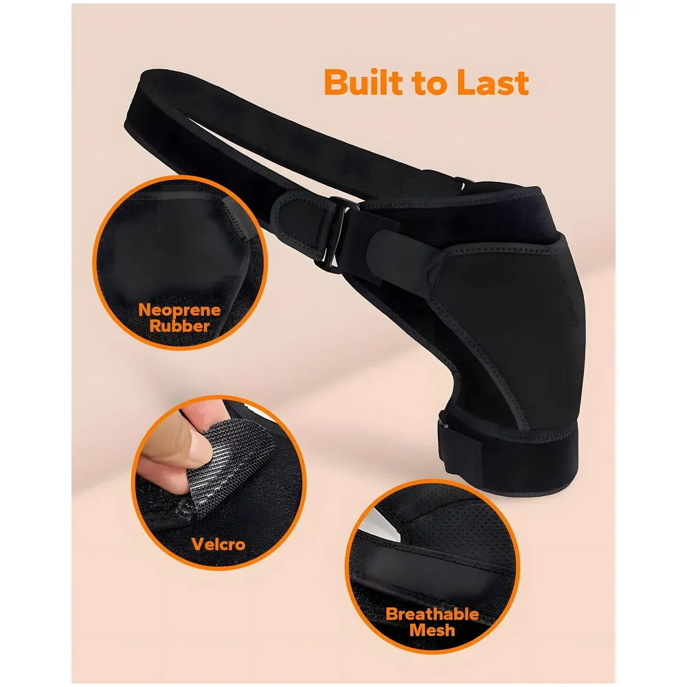 Shoulder Brace, Rotator Cuff Support Brace and Arm Sling for Pain Relief, Shoulder Compression Sleeve for Preventing Strains and Dislocation, Adjustable Fits Left and Right Arm, Men & Women - 5