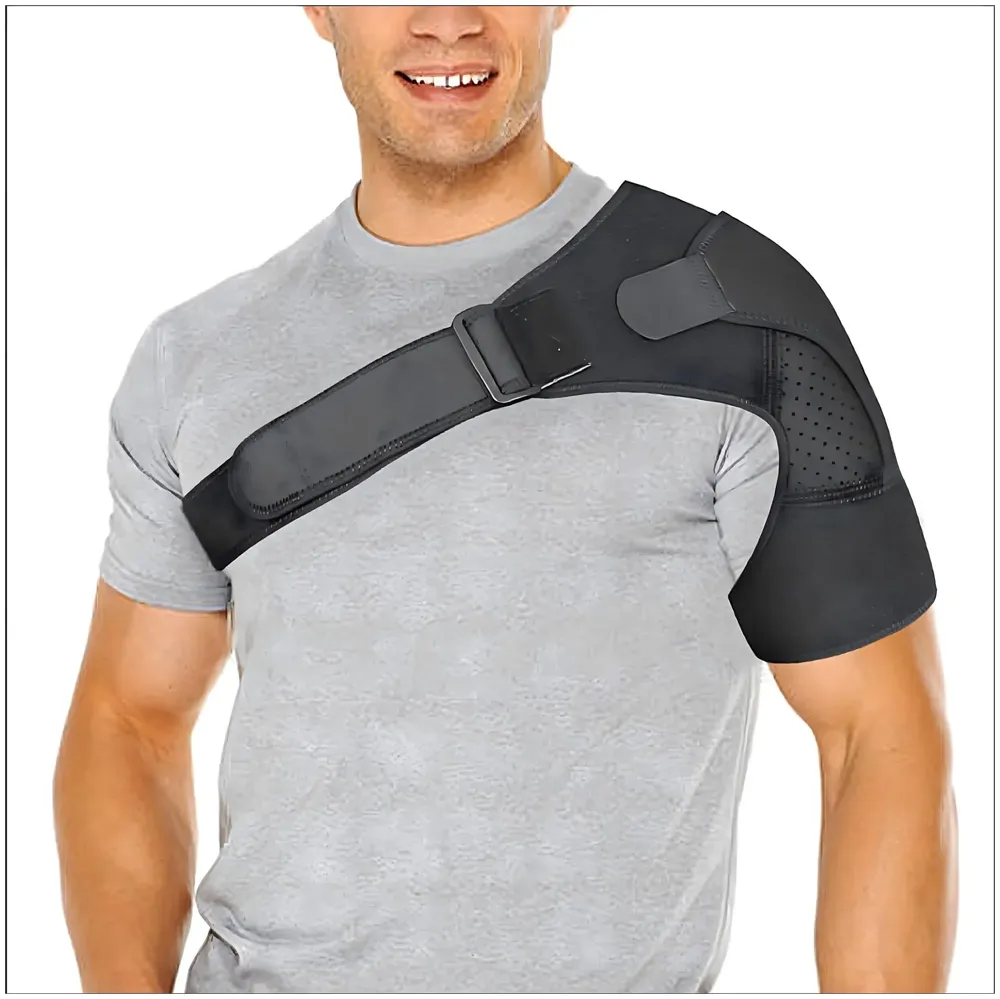 Shoulder Brace, Rotator Cuff Support Brace and Arm Sling for Pain Relief, Shoulder Compression Sleeve for Preventing Strains and Dislocation, Adjustable Fits Left and Right Arm, Men & Women - 7