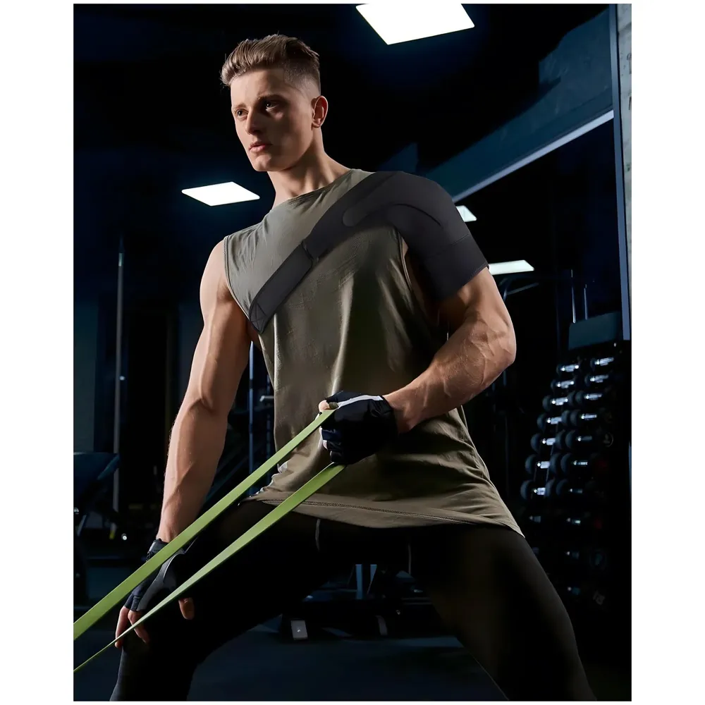 Shoulder Brace, Rotator Cuff Support Brace and Arm Sling for Pain Relief, Shoulder Compression Sleeve for Preventing Strains and Dislocation, Adjustable Fits Left and Right Arm, Men & Women - 8