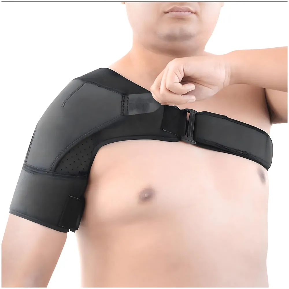 Shoulder Brace, Rotator Cuff Support Brace and Arm Sling for Pain Relief, Shoulder Compression Sleeve for Preventing Strains and Dislocation, Adjustable Fits Left and Right Arm, Men & Women - 9