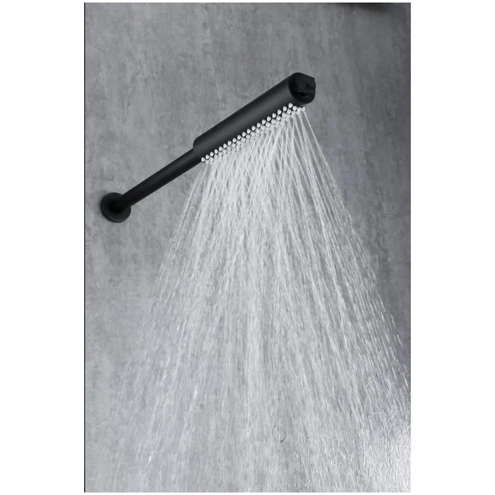 Bathroom Shower Head with Arm Attcahed 50 cm Long, 25 cm Rod And 25cm Shower, Black Colour For Bathing Unquie design Premium