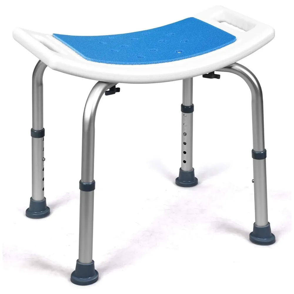 Shower Chair, Adjustable Bath Stool - Medical Anti-Slip Bench Bathtub Stool Seat with Durable Aluminum Legs for Elderly, Senior, Handicap & Disabled. 51 x 51 x 34 cm - 9