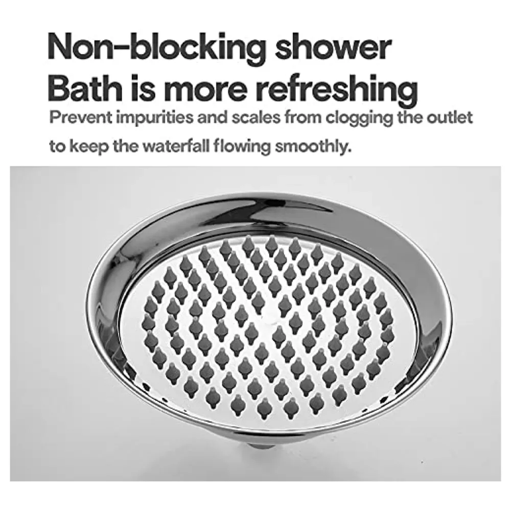 Victorian Shower PVC rust free Victorian Chrome 8 inch Diameter, light Weight, Adjustable. - 7