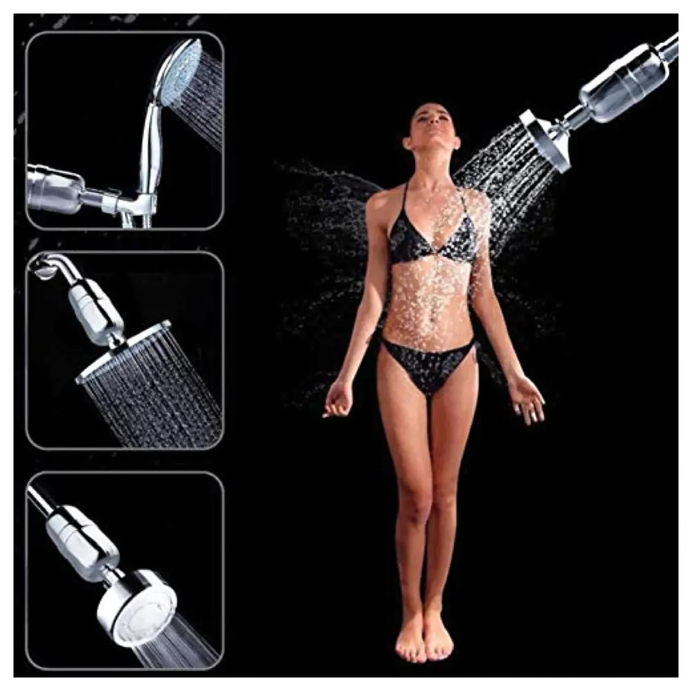 Shower Water Filter for Hard Water Iron Remover with 8 Stage Filtration Process, Universal Adaptor Build-in for All Showers and Taps - 6