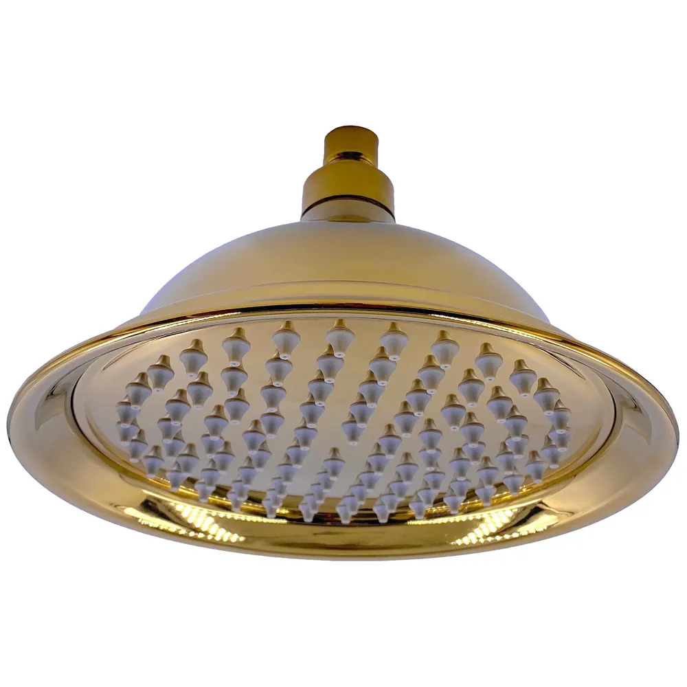 Gold Shower Golden PVC rust free Victorian Golden 8 inch Diameter, light Weight, Adjustable - 7