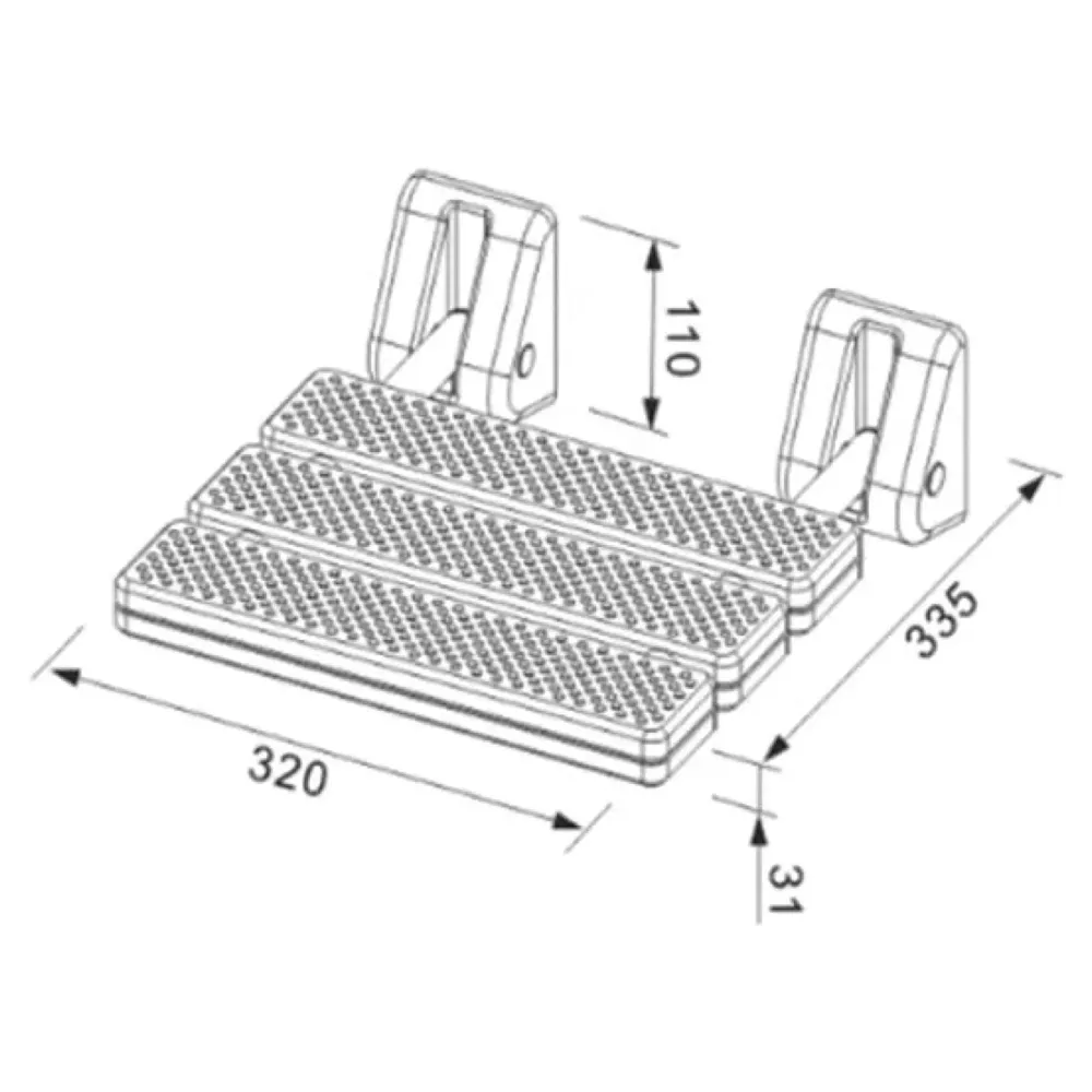Shower Seat Wall Mounted Bathroom Foldable Stool Non-Slip Folding Shower Seat Stool Bench Wall Bath Seat. - 6