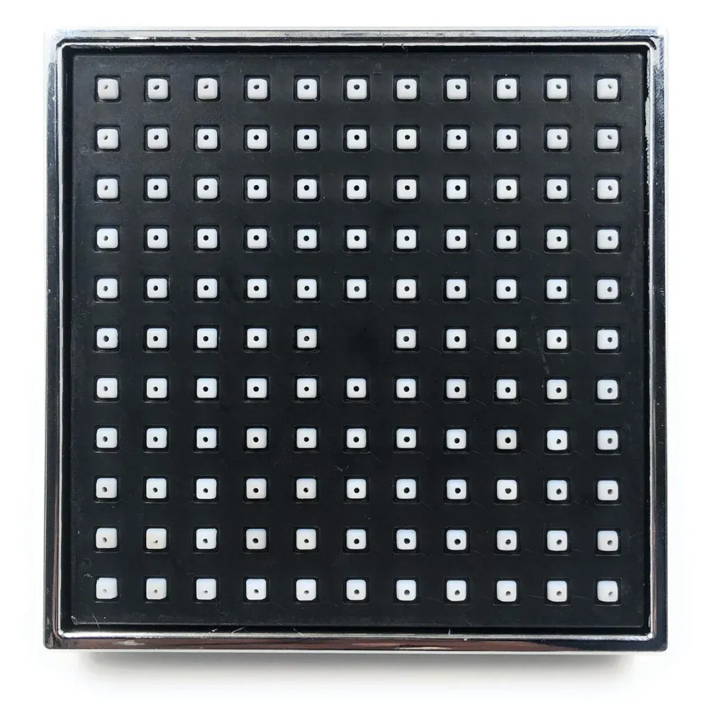 Shower Rain Flow Overhead Shower/Swivel Joint Adjustable 4 x 4 Inch High Pressure Square Black