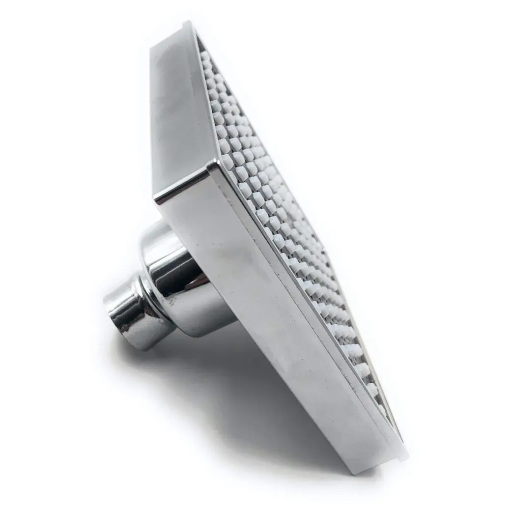 Shower Rain Flow Overhead Shower/Swivel Joint Adjustable 4 x 4 Inch High Pressure Square Black - 2