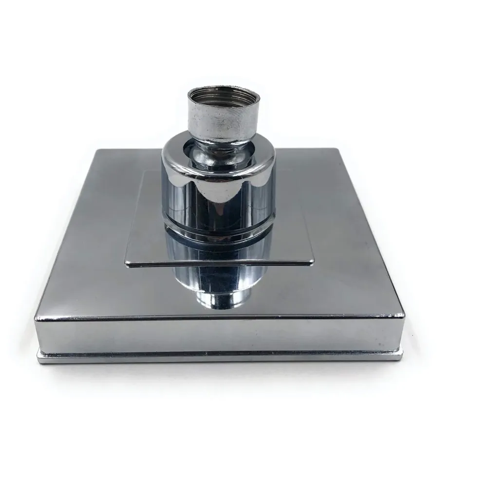 Shower Rain Flow Overhead Shower/Swivel Joint Adjustable 4 x 4 Inch High Pressure Square Black - 3