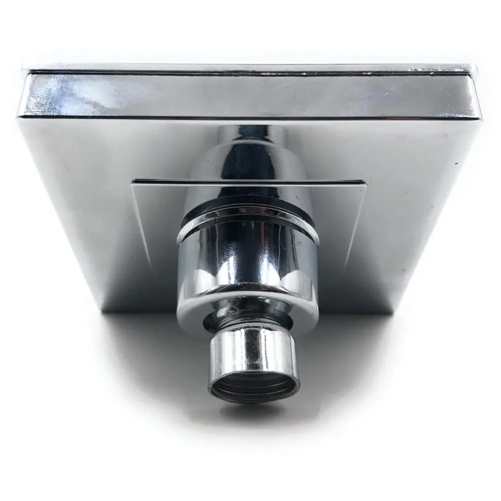 Shower Rain Flow Overhead Shower/Swivel Joint Adjustable 4 x 4 Inch High Pressure Square Black - 5